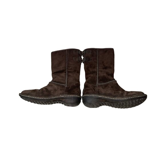 UGG Australia Haywell Winter Sherpa Suede Brown Boots Size 8 - Picture 3 of 12